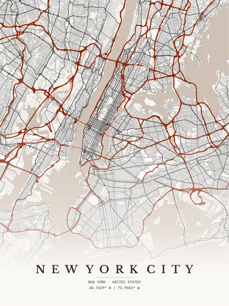 New York City poster in the Standard layout